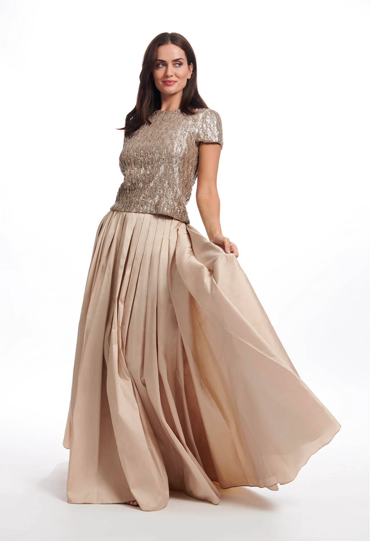 Gold Skirt and Blouse