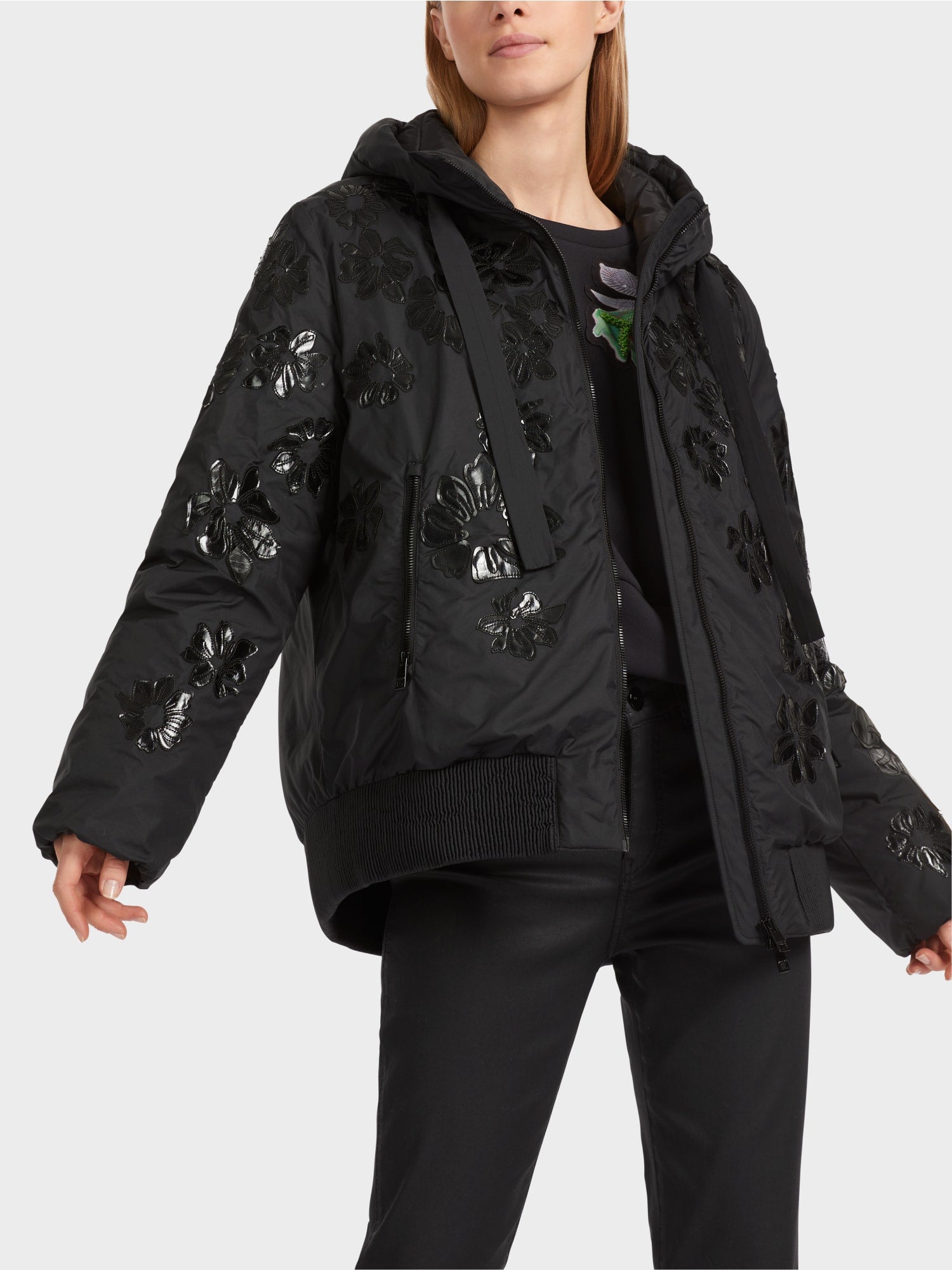 Flower Appliqué Jacket