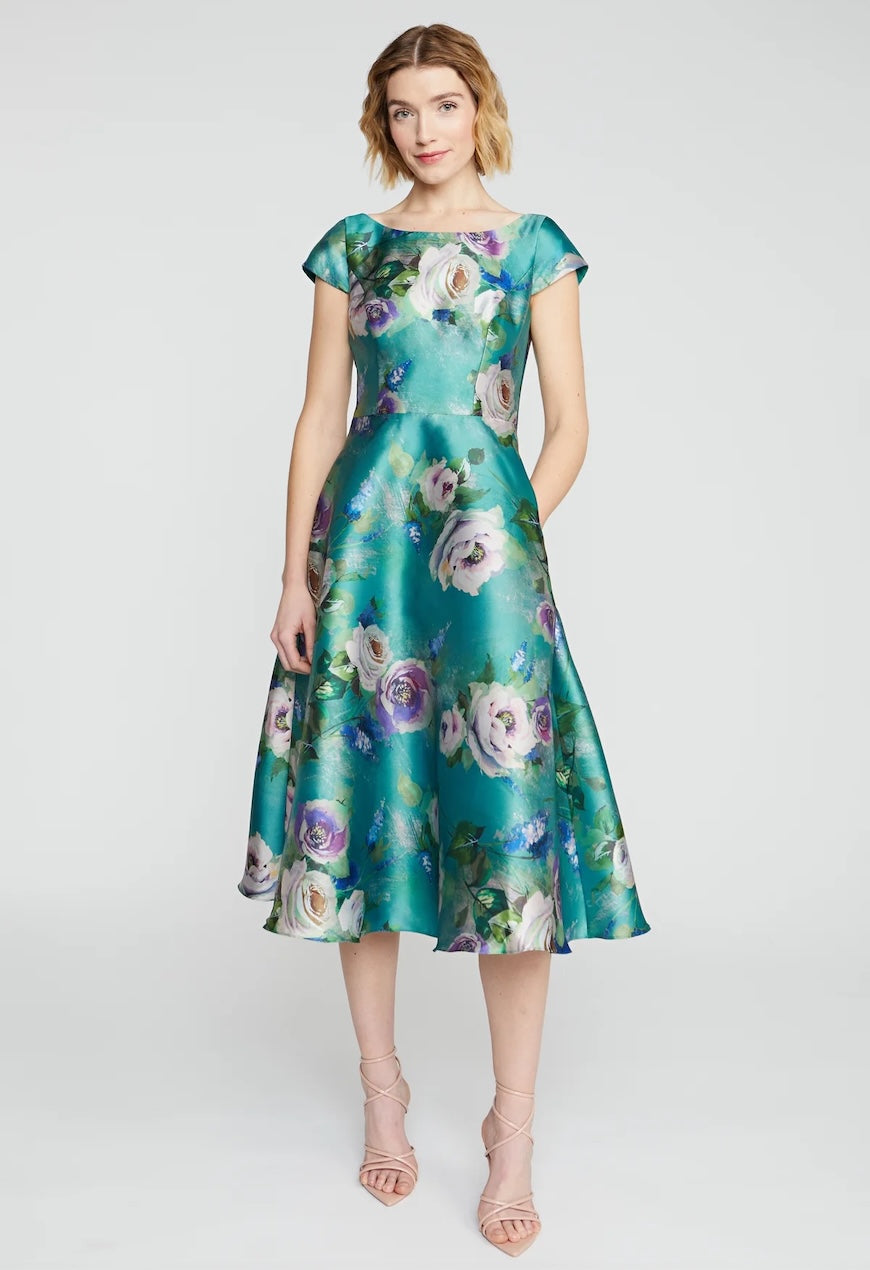 Floral Tea Length Dress