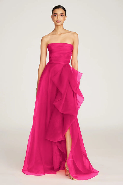 Hot Pink Strapless Gown