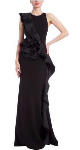 Black Short-Sleeved Gown
