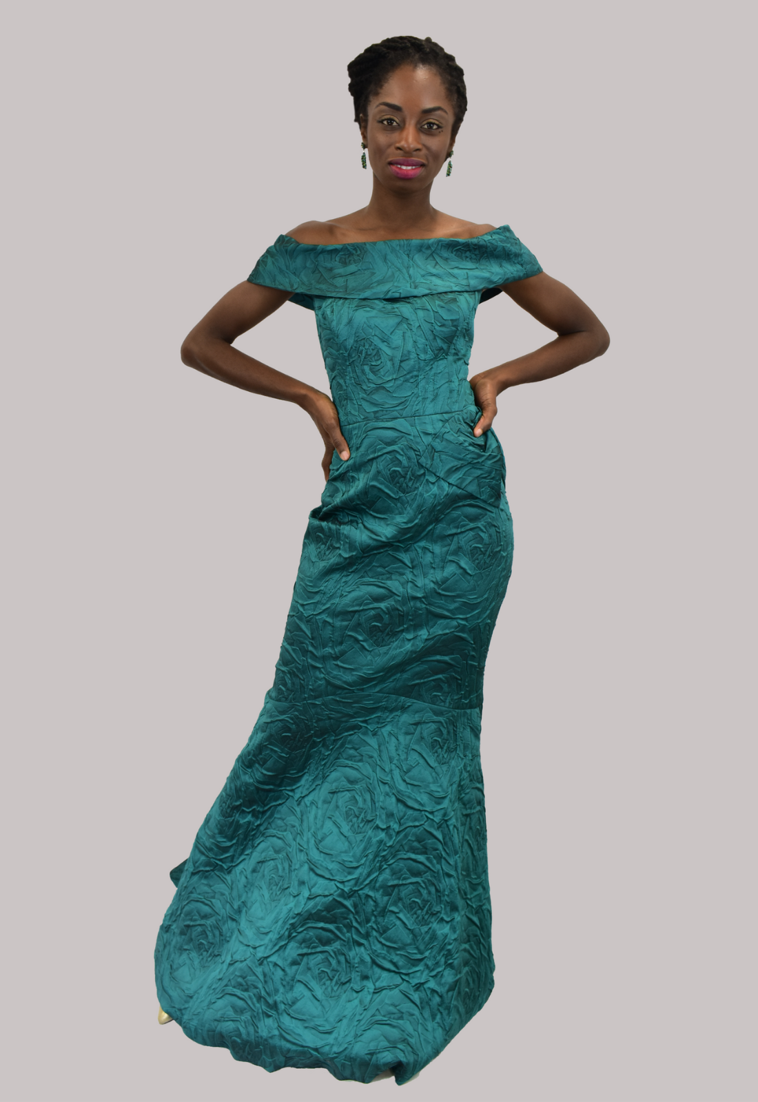 Sea top green gown