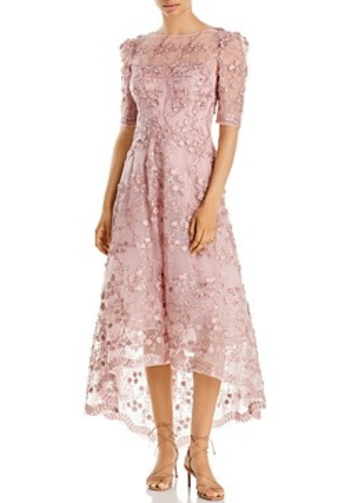 Teri jon top high low dress
