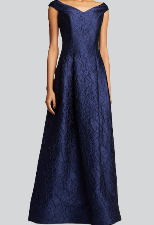 Navy Cap Sleeve Gown